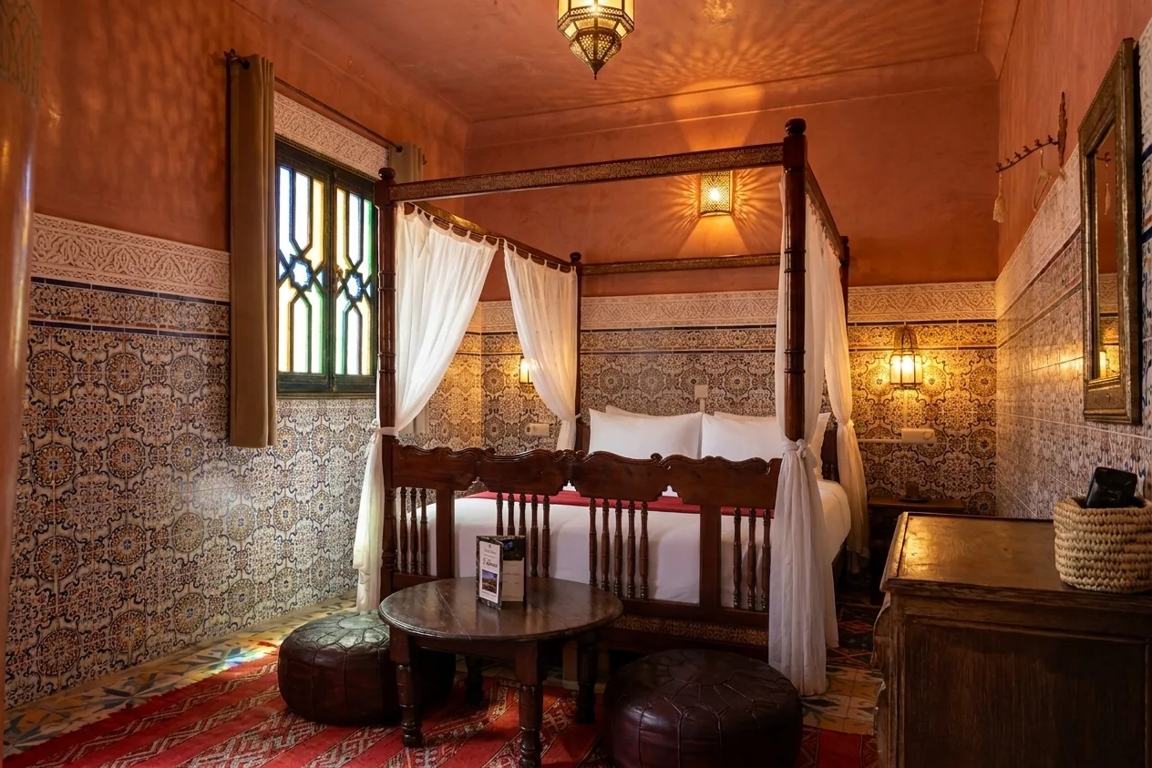 Shahrazad: double room at Riad Tasneem on the first floor with ensuite bathroom