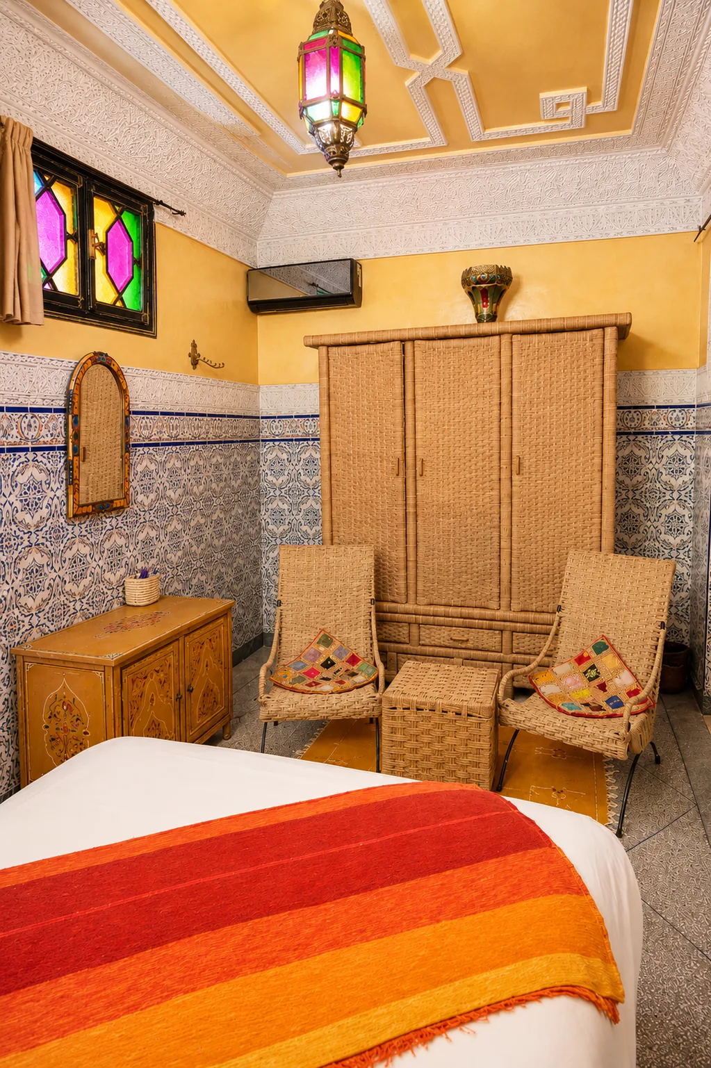 Another view of the Yasmin room at Riad Tasneem