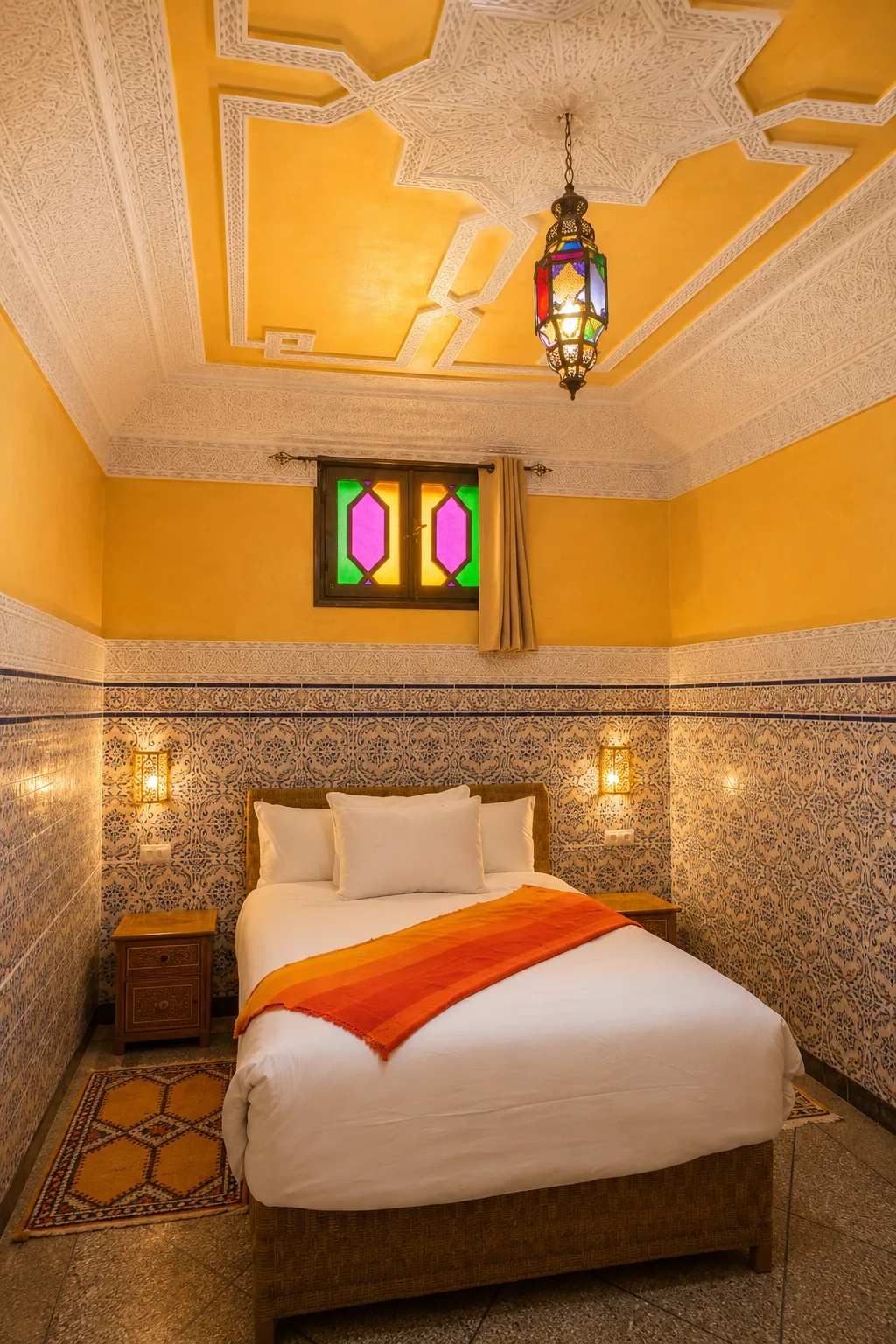 Detail view of Yasmin room at Riad Tasneem